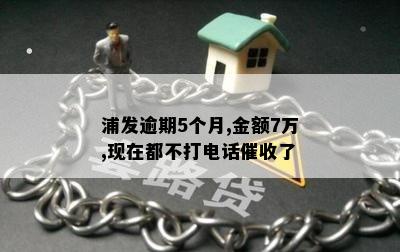 浦发逾期5个月,金额7万,现在都不打电话催收了