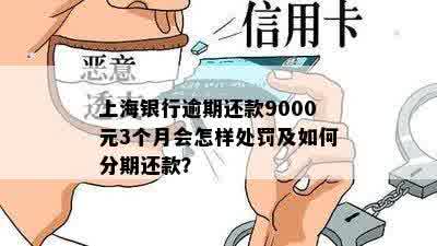 上海银行逾期还款9000元3个月会怎样处罚及如何分期还款？