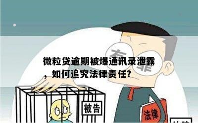 微粒贷逾期被爆通讯录泄露，如何追究法律责任？