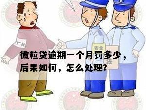 微粒贷逾期一个月罚多少，后果如何，怎么处理？