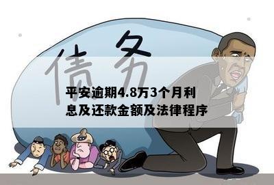 平安逾期4.8万3个月利息及还款金额及法律程序