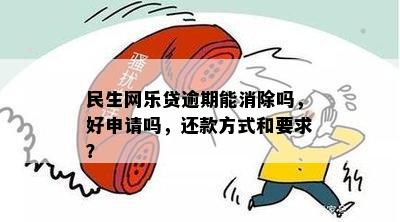 民生网乐贷逾期能消除吗，好申请吗，还款方式和要求？