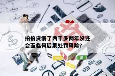 拍拍贷借了两千多两年没还会面临何后果处罚风险？