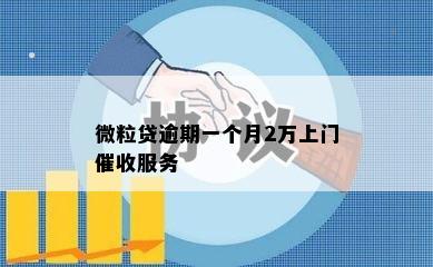 微粒贷逾期一个月2万上门催收服务