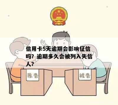 信用卡5天逾期会影响征信吗？逾期多久会被列入失信人？