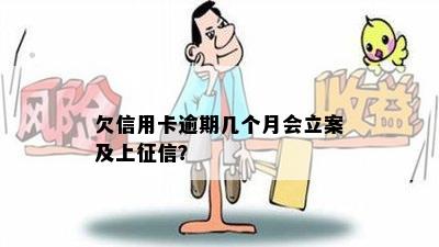 欠信用卡逾期几个月会立案及上征信？