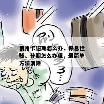 信用卡逾期怎么办，停息挂账、分期怎么办理，最简单方法消除