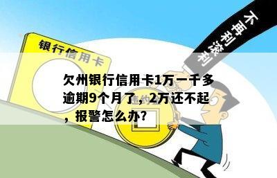 欠州银行信用卡1万一千多逾期9个月了，2万还不起，报警怎么办？