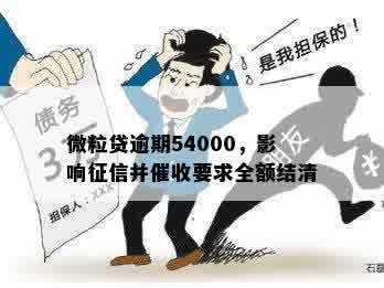 微粒贷逾期54000，影响征信并催收要求全额结清