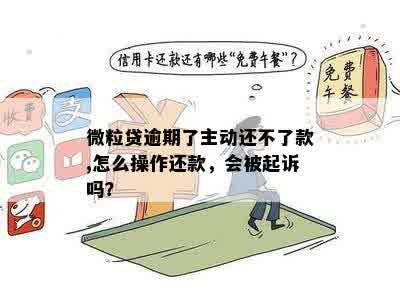 微粒贷逾期了主动还不了款,怎么操作还款，会被起诉吗？