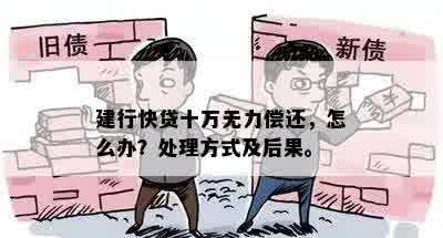 建行快贷十万无力偿还，怎么办？处理方式及后果。