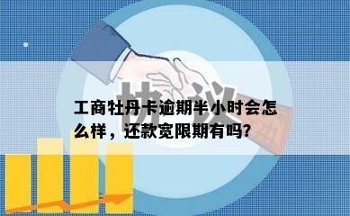 工商牡丹卡逾期半小时会怎么样，还款宽限期有吗？