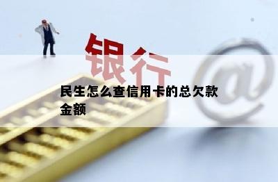 民生怎么查信用卡的总欠款金额