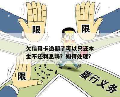 欠信用卡逾期了可以只还本金不还利息吗？如何处理？