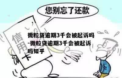 微粒贷逾期3千会被起诉吗-微粒贷逾期3千会被起诉吗知乎