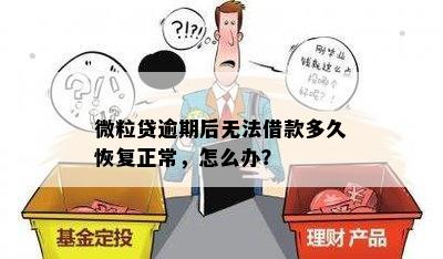 微粒贷逾期后无法借款多久恢复正常，怎么办？