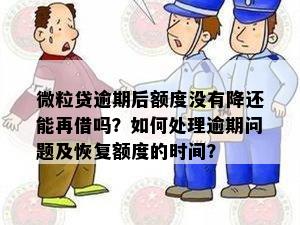 微粒贷逾期后额度没有降还能再借吗？如何处理逾期问题及恢复额度的时间？