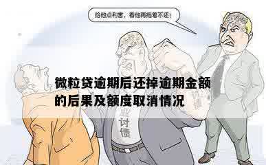 微粒贷逾期后还掉逾期金额的后果及额度取消情况