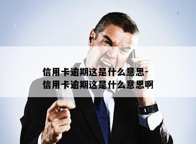 信用卡逾期这是什么意思-信用卡逾期这是什么意思啊