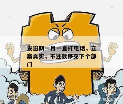 发逾期一月一直打电话，立案真实，不还款移交下个部门