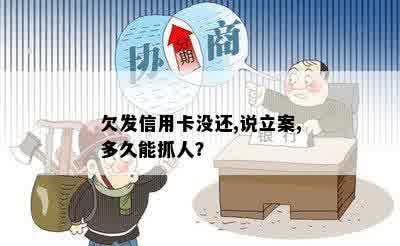 欠发信用卡没还,说立案,多久能抓人？