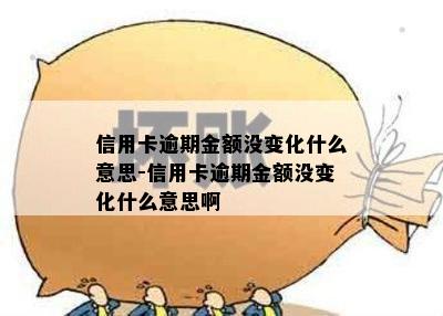 信用卡逾期金额没变化什么意思-信用卡逾期金额没变化什么意思啊