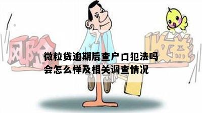 微粒贷逾期后查户口犯法吗会怎么样及相关调查情况