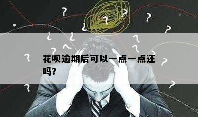 花呗逾期后可以一点一点还吗？