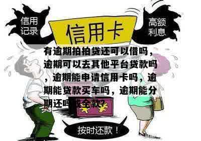 有逾期拍拍贷还可以借吗，逾期可以去其他平台贷款吗，逾期能申请信用卡吗，逾期能贷款买车吗，逾期能分期还吗或全款？