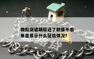 微粒贷逾期后还了款借不出来是显示什么征信情况？