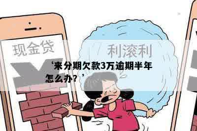 ‘来分期欠款3万逾期半年怎么办？’