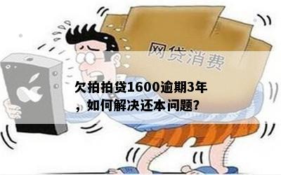 欠拍拍贷1600逾期3年，如何解决还本问题？