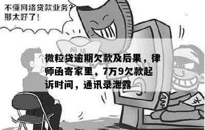 微粒贷逾期欠款及后果，律师函寄家里，7万9欠款起诉时间，通讯录泄露