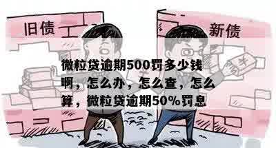 微粒贷逾期500罚多少钱啊，怎么办，怎么查，怎么算，微粒贷逾期50%罚息