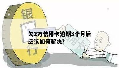 欠2万信用卡逾期3个月后应该如何解决？