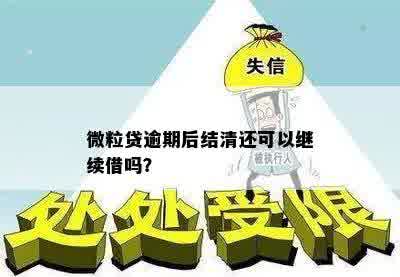 微粒贷逾期后结清还可以继续借吗？