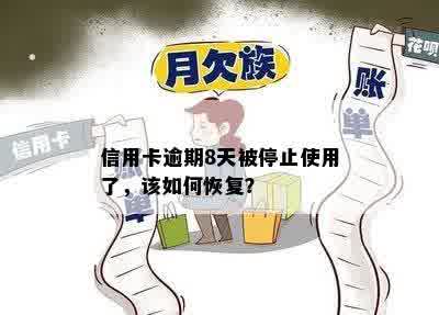 信用卡逾期8天被停止使用了，该如何恢复？