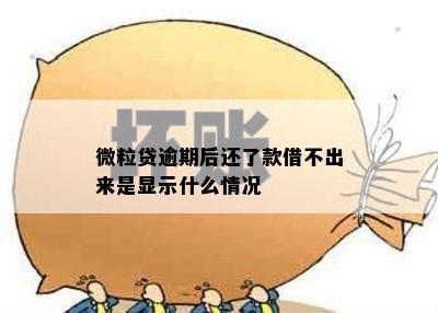 微粒贷逾期后还了款借不出来是显示什么情况