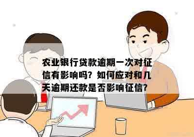 农业银行贷款逾期一次对征信有影响吗？如何应对和几天逾期还款是否影响征信？