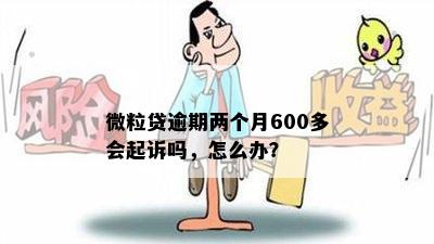 微粒贷逾期两个月600多会起诉吗，怎么办？