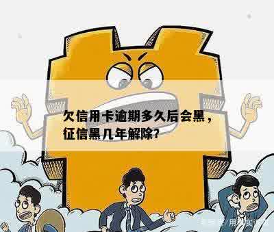 欠信用卡逾期多久后会黑，征信黑几年解除？