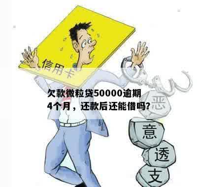 欠款微粒贷50000逾期4个月，还款后还能借吗？