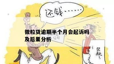 微粒贷逾期半个月会起诉吗及后果分析