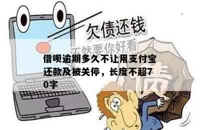 借呗逾期多久不让用支付宝还款及被关停，长度不超70字