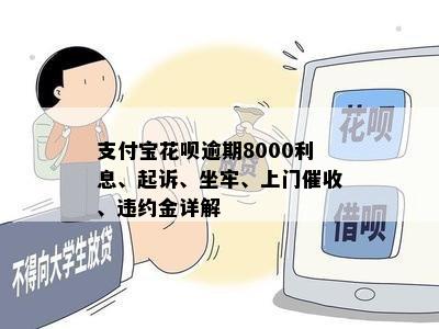 支付宝花呗逾期8000利息、起诉、坐牢、上门催收、违约金详解