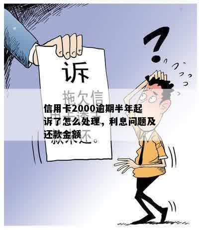 信用卡2000逾期半年起诉了怎么处理，利息问题及还款金额