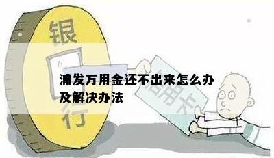 浦发万用金还不出来怎么办及解决办法