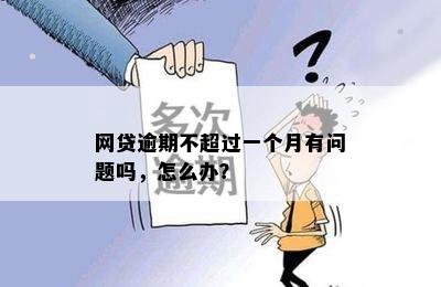 网贷逾期不超过一个月有问题吗，怎么办？