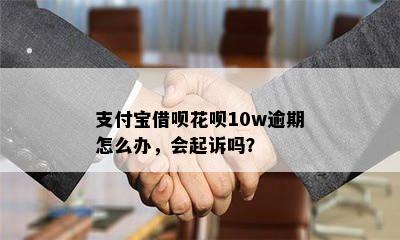 支付宝借呗花呗10w逾期怎么办，会起诉吗？