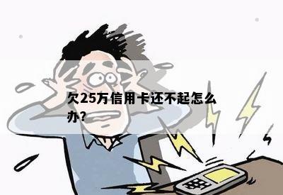 欠25万信用卡还不起怎么办？